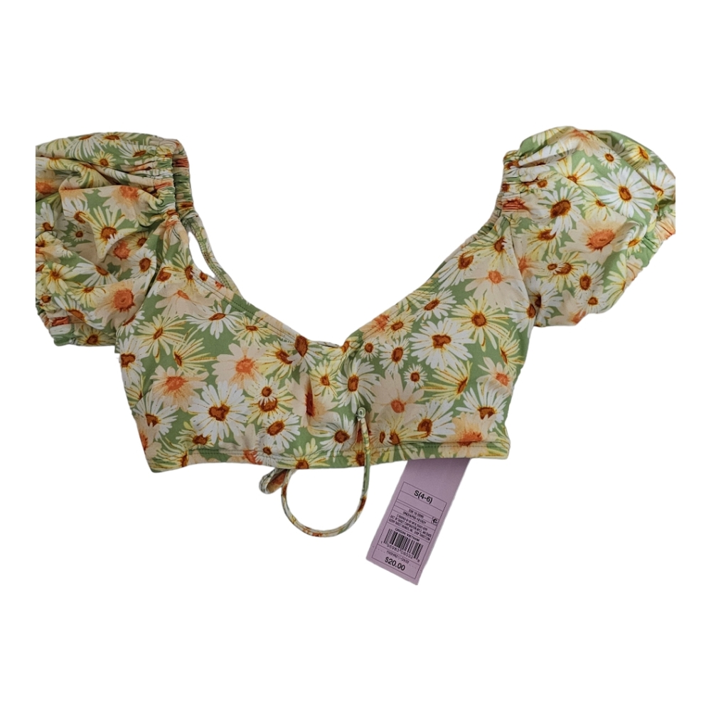 WILD FABLE Bralette Bikini Top Daisy Print S - Picture 3 of 4